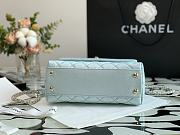 Chanel | COCO HANDLE mini Light Blue Grain Bag Gold Hardware - 23 cm - 6