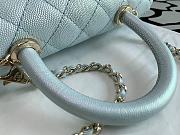 Chanel | COCO HANDLE mini Light Blue Grain Bag Gold Hardware - 23 cm - 5