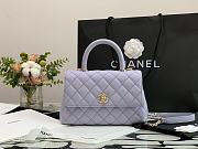 Chanel | COCO HANDLE mini Light Purple Grain Bag Gold Hardware - 23 cm - 1