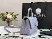 Chanel | COCO HANDLE mini Light Purple Grain Bag Gold Hardware - 23 cm - 6