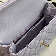 Chanel | COCO HANDLE mini Light Purple Grain Bag Gold Hardware - 23 cm - 4