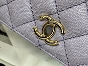 Chanel | COCO HANDLE mini Light Purple Grain Bag Gold Hardware - 23 cm - 3