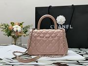 Chanel | COCO HANDLE Iridescent pink Grain Bag Silver Hardware - 23 cm - 5