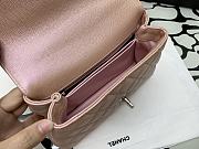 Chanel | COCO HANDLE Iridescent pink Grain Bag Silver Hardware - 23 cm - 2