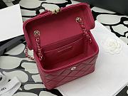 Chanel | SMALL BOX BAG Gold Metal Dark Pink - AS2877 - 14.5 x 16.5 x 7 cm - 6