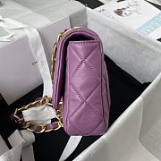 Chanel | Purple Flap Bag rough golden chain - 22×5×15.5cm - 6