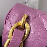 Chanel | Purple Flap Bag rough golden chain - 22×5×15.5cm - 2