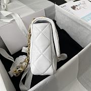 Chanel | White Flap Bag rough golden chain - 22×5×15.5cm - 6