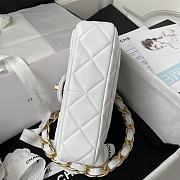 Chanel | White Flap Bag rough golden chain - 22×5×15.5cm - 5