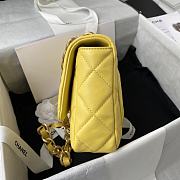 Chanel | Yellow Flap Bag rough golden chain - 22×5×15.5cm - 6