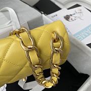 Chanel | Yellow Flap Bag rough golden chain - 22×5×15.5cm - 5