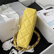 Chanel | Yellow Flap Bag rough golden chain - 22×5×15.5cm - 4