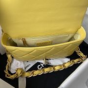 Chanel | Yellow Flap Bag rough golden chain - 22×5×15.5cm - 2