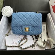 Chanel | Denim & Gold Metal Blue Mini Flap Bag - AS1786 - 20 cm - 1