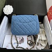 Chanel | Denim & Gold Metal Blue Mini Flap Bag - AS1786 - 20 cm - 6