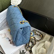Chanel | Denim & Gold Metal Blue Mini Flap Bag - AS1786 - 20 cm - 5