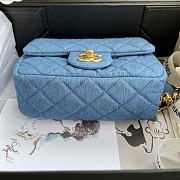 Chanel | Denim & Gold Metal Blue Mini Flap Bag - AS1786 - 20 cm - 3