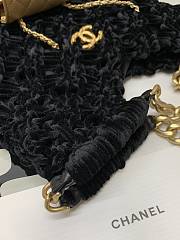  Chanel | Braided Velvet, Metallic Lambskin Bag - 35×30×3cm - 4