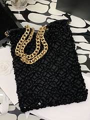  Chanel | Braided Velvet, Metallic Lambskin Bag - 35×30×3cm - 2
