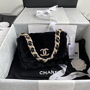 Chanel | Shearling Strass Flap Bag Crystal Strap Black - AS2240 - 15 x 21.5 x 6.5 cm - 6