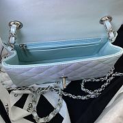 Chanel | Classic Flap Bag Blue Silver Hardware - A01116 - 20cm - 4