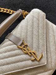 YSL | Monogram College Linen canvas with leather - 600279 - 4