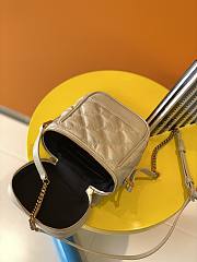 YSL | 80's Vanity Bag In Carré-Quilted Grain- 649779 - 14.5x16.5x9cm - 3