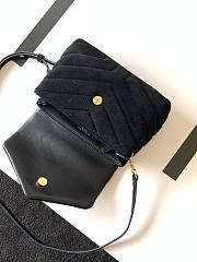 YSL | LOULOU Toy Bag Black Suede - 678401 - 20x14x7cm - 5