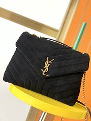 YSL | Loulou Black Suede Bag - 459749 - 31x22x10cm - 1