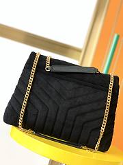 YSL | Loulou Black Suede Bag - 459749 - 31x22x10cm - 5