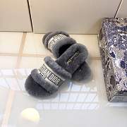 DIOR | Christian Dior SLIPPERS Grey FUR - 2