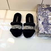 DIOR | Christian Dior SLIPPERS Black FUR - 4