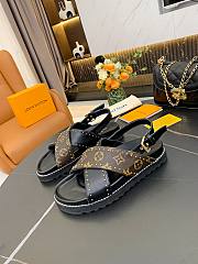 Louis Vuitton Paseo Sandals 37 - LVLENKA Luxury Consignment