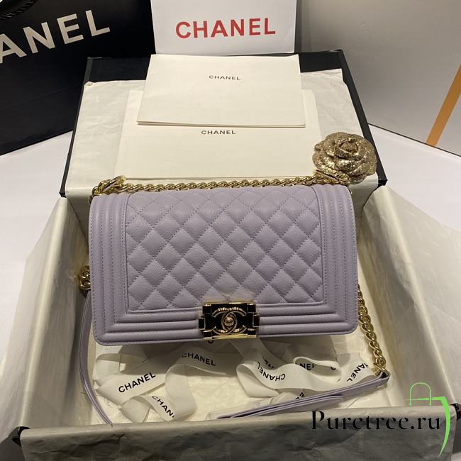 Chanel | Light Purple Boy handbag Gold Hardware - A67086 - 1