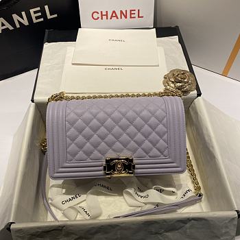 Chanel | Light Purple Boy handbag Gold Hardware - A67086