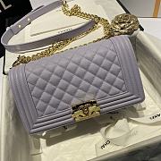 Chanel | Light Purple Boy handbag Gold Hardware - A67086 - 4