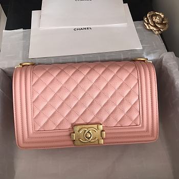Chanel | Pink Boy handbag Gold Hardware - A67086