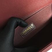 Chanel | Red Wine Boy handbag Golden Hardware - A67086 - 5