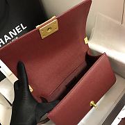 Chanel | Red Wine Boy handbag Golden Hardware - A67086 - 4