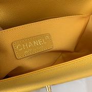 Chanel | Le Boy Chevron Old Medium Yellow Bag - A67086 - 2
