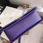 Chanel | Le Boy Chevron Old Medium Purple Bag - A67086 - 4