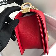 Chanel | Le Boy Chevron Old Medium Red Bag - A67086 - 6