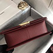Chanel | Le Boy Chevron Old Medium Red Wine Bag - A67086 - 4