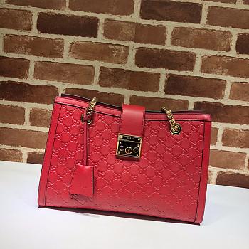 GUCCI | Padlock Medium GG Bag Red - 479197 - 35 x 23.5 x 14cm