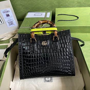 Gucci | Diana small Black crocodile tote bag - 660195 - 20x16x10cm