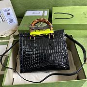 Gucci | Diana small Black crocodile tote bag - 660195 - 20x16x10cm - 3