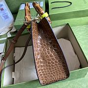 Gucci | Diana small Brown crocodile tote bag - 660195 - 20x16x10cm - 6