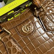 Gucci | Diana small Brown crocodile tote bag - 660195 - 20x16x10cm - 5