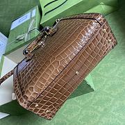 Gucci | Diana small Brown crocodile tote bag - 660195 - 20x16x10cm - 4