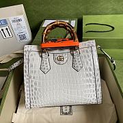 Gucci | Diana small White crocodile tote bag - 660195 - 20x16x10cm - 1